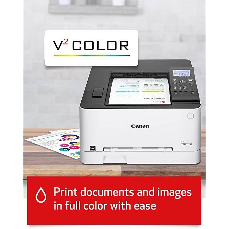 Color Image CLASS LBP622Cdw -Wireless, Mobile Ready, Duplex Laser Printer, Compact Size - White & Genuine Toner, Cartridge 054 Black, High Capacity (3028C001) 1 Pack, for  Color Image Class