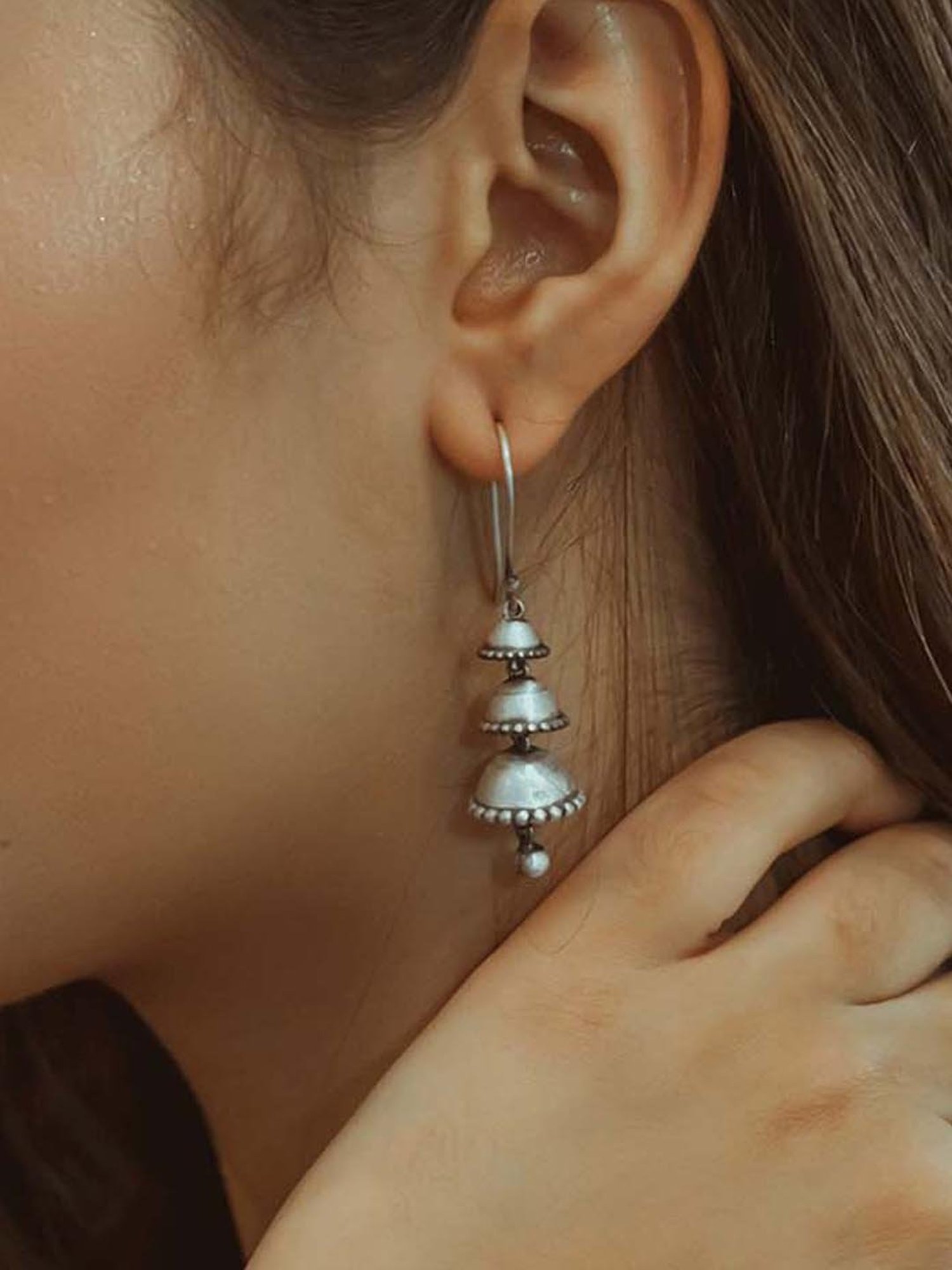 Shaya Narah Pillar 92.5 Sterling Silver Earrings