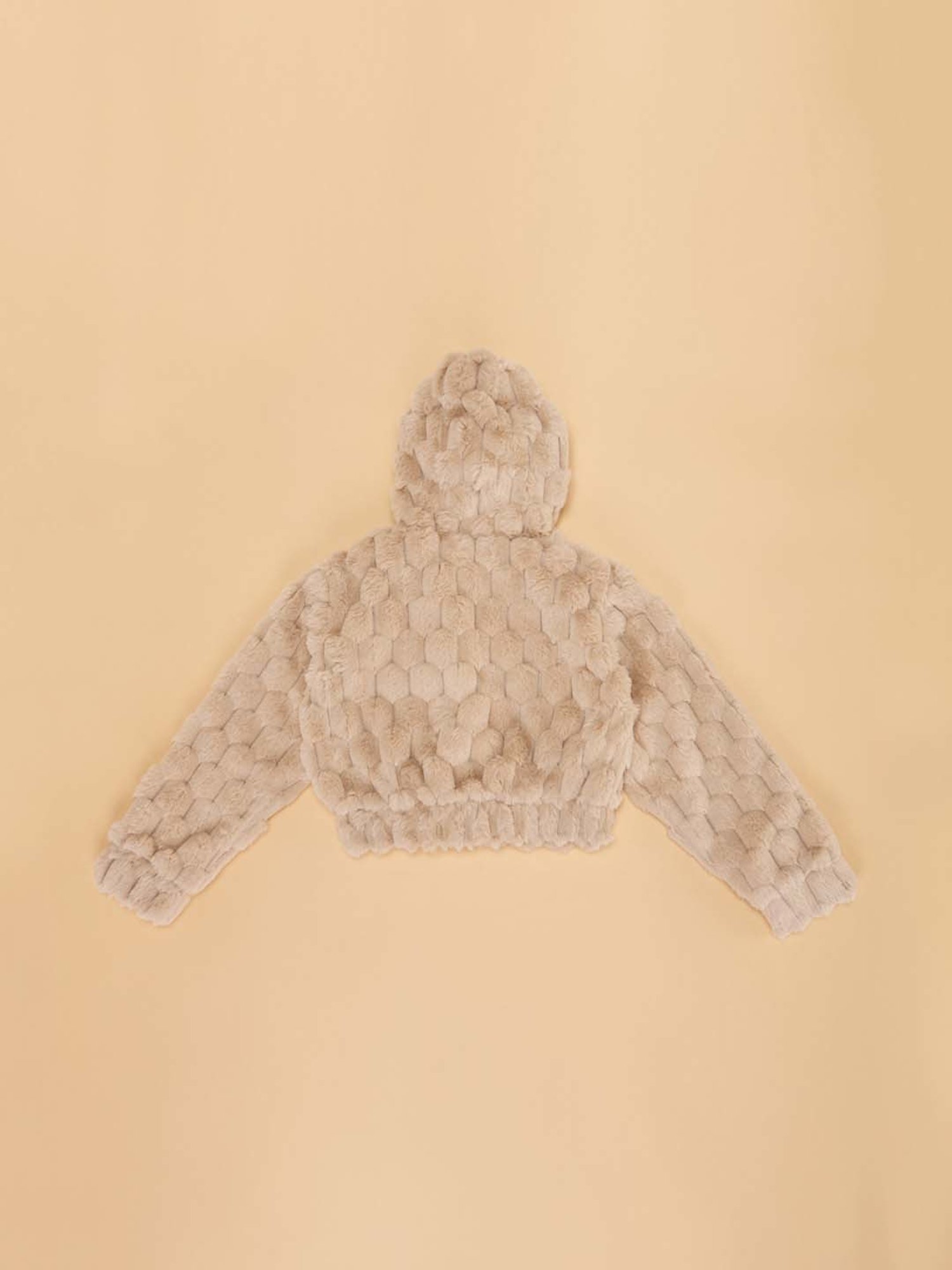 YU by Pantaloons Kids Beige Regular Fit Full Sleeves Jacket