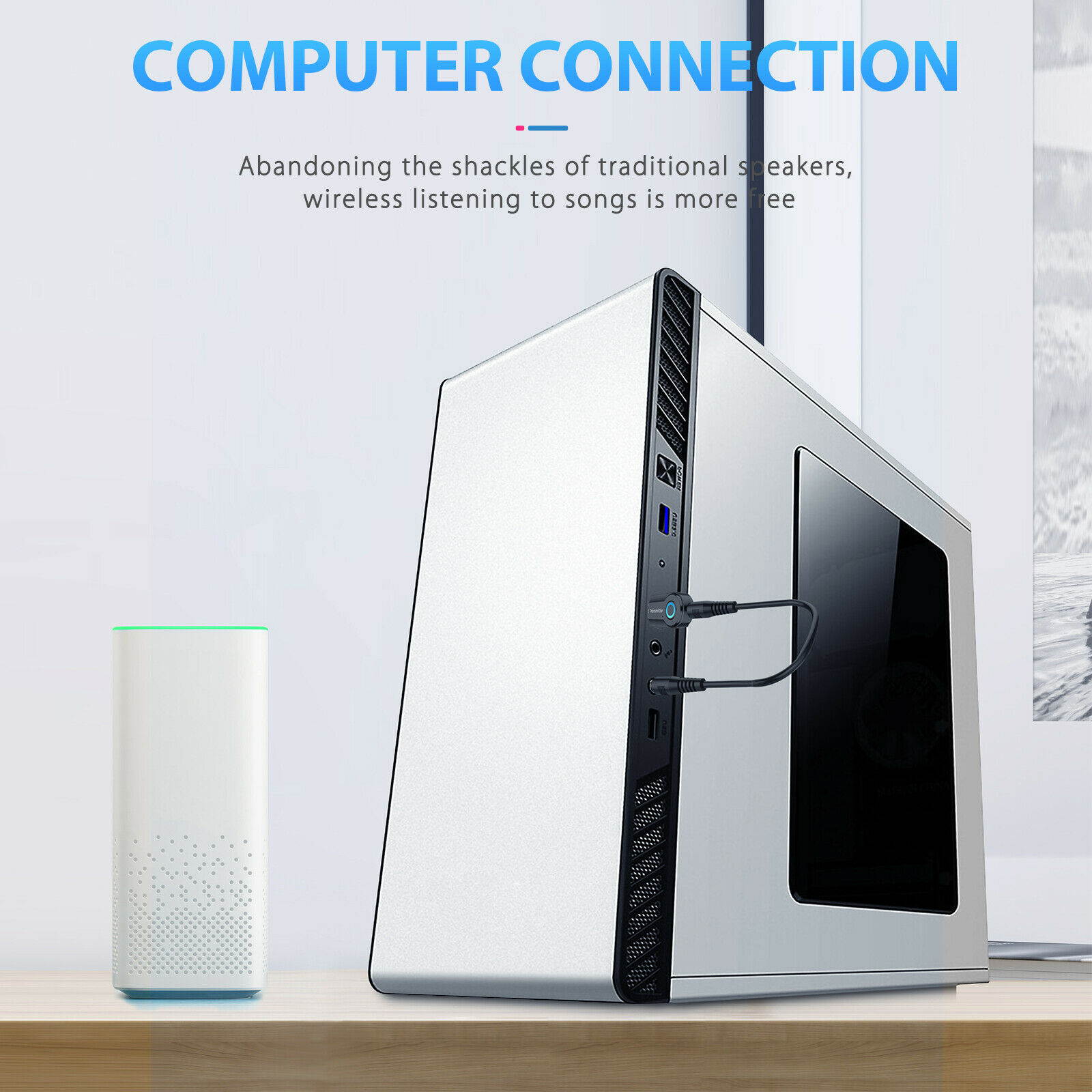 Wireless Bluetooth V5.0 Transmitter For TV Phone PC Stereo Audio Music Adapter