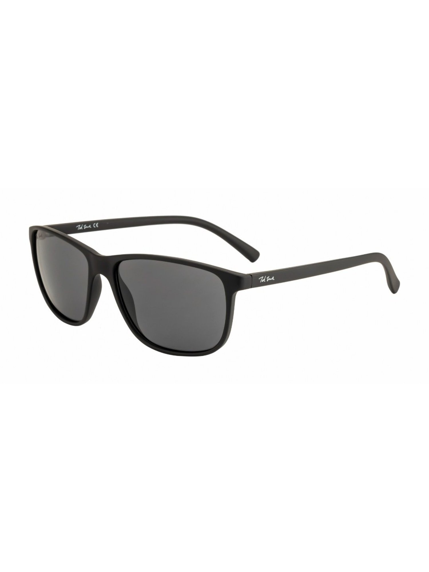 Ted Smith Black Acetate Unisex Sunglasses