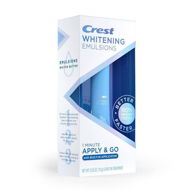 Crest Whitening Emulsions On-the-Go Leave-on Teeth Whitening with Built-In Applicator - 0.35oz