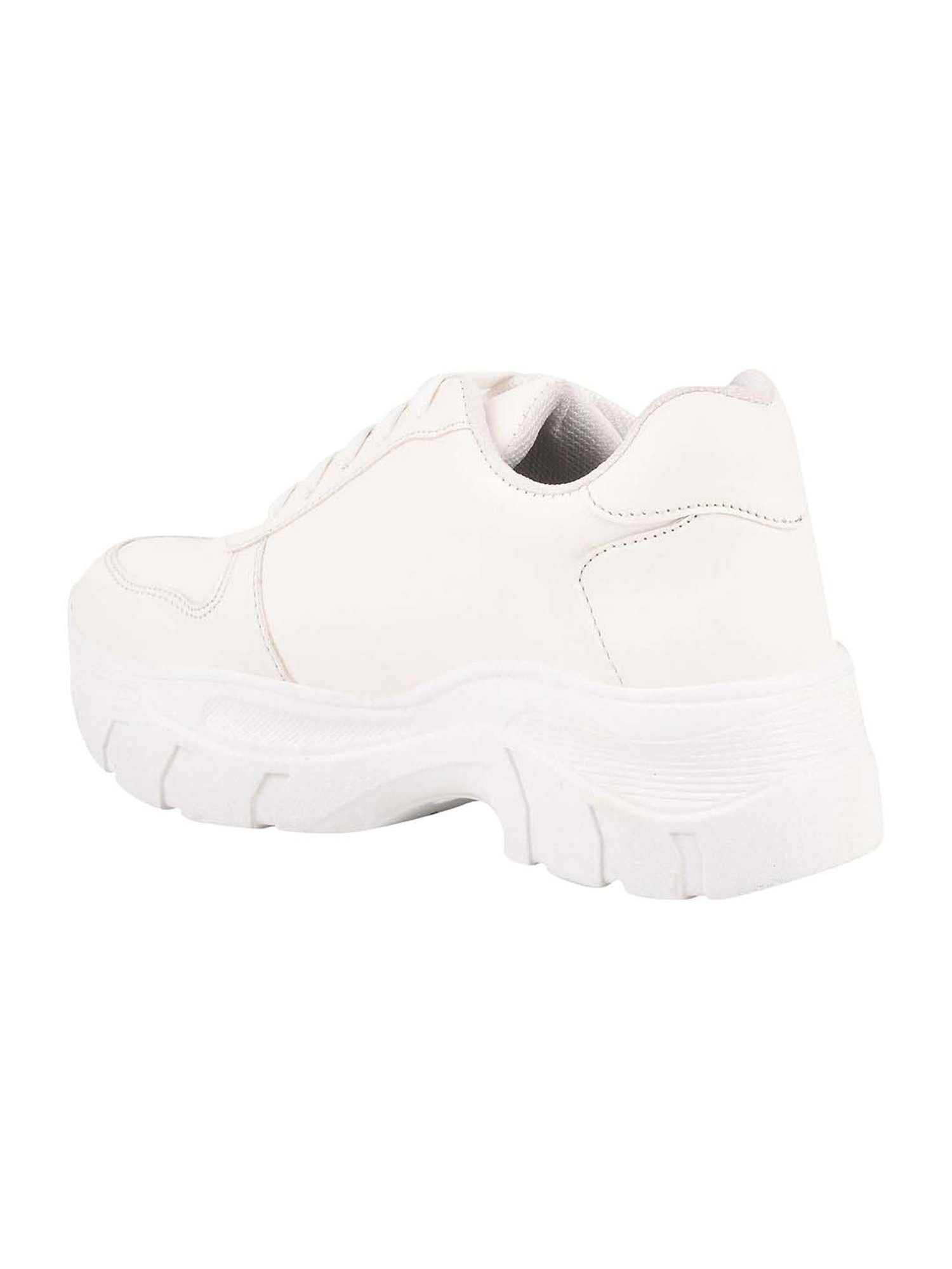 Shoetopia Kids White Casual Sneakers
