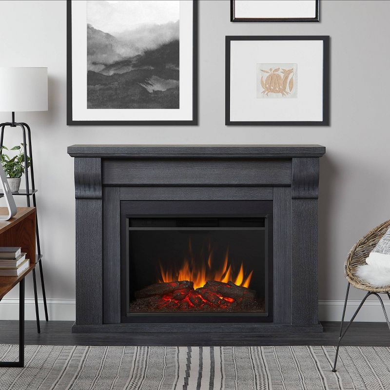 Real Flame Whittier Grand Electric Fireplace Antique Gray