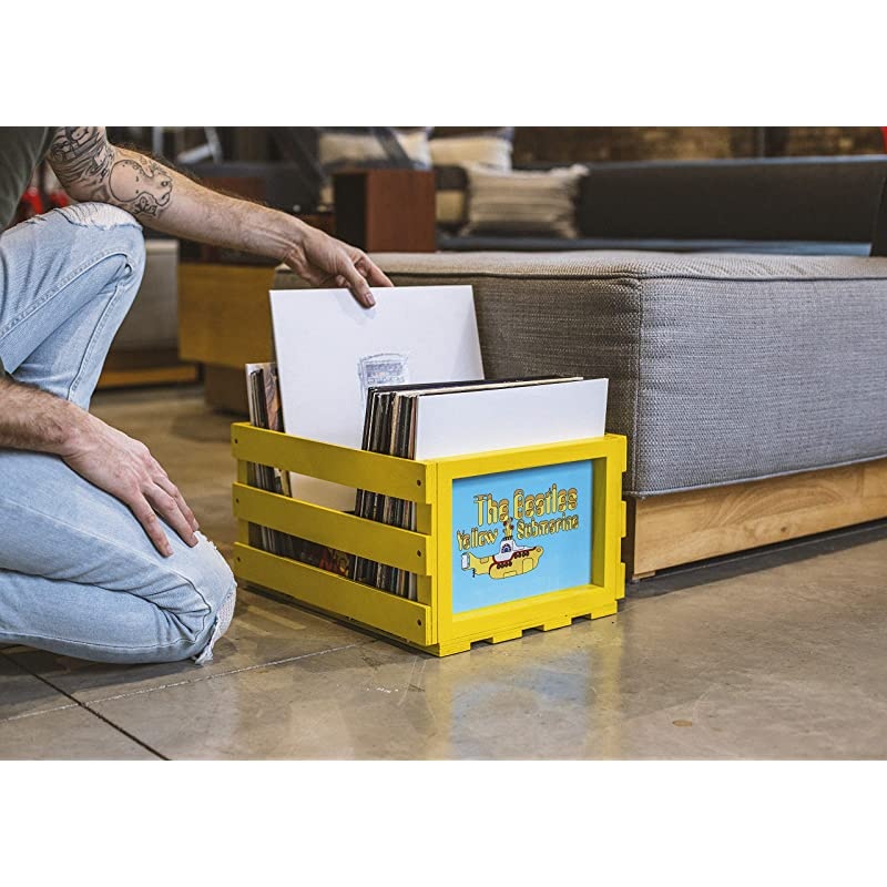 AC1004AYS Record Storage Crate Holds up to 75 Albums The Beatles Yellow Submarine