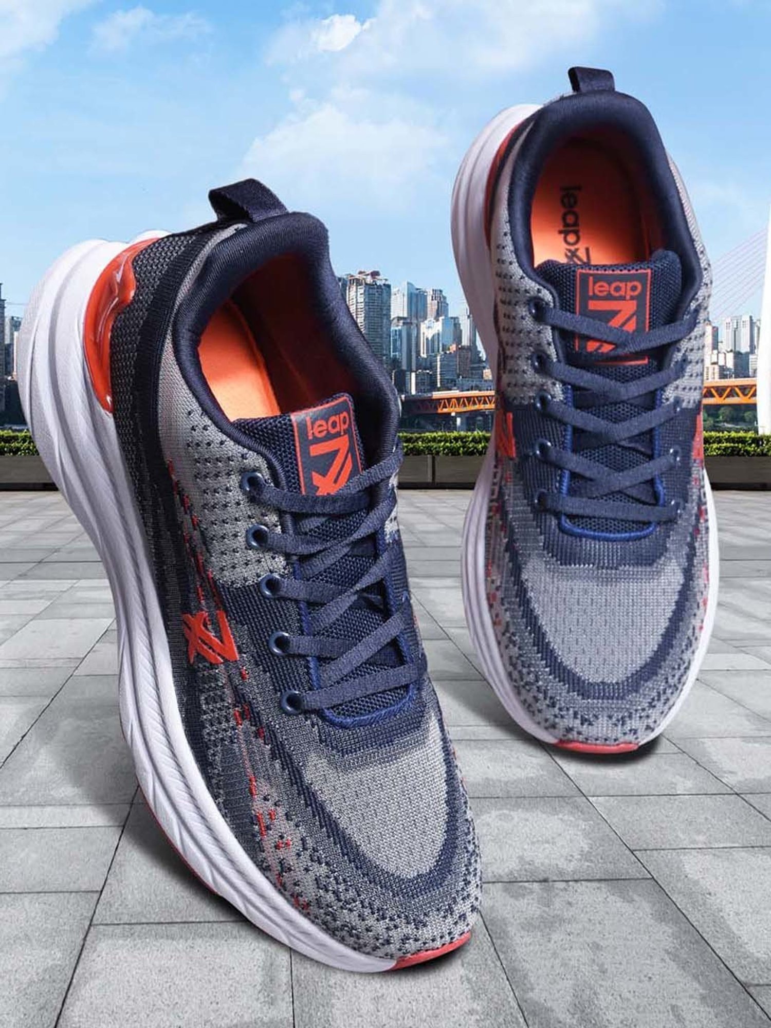Leap7X by Liberty Men's Navy Running Shoes