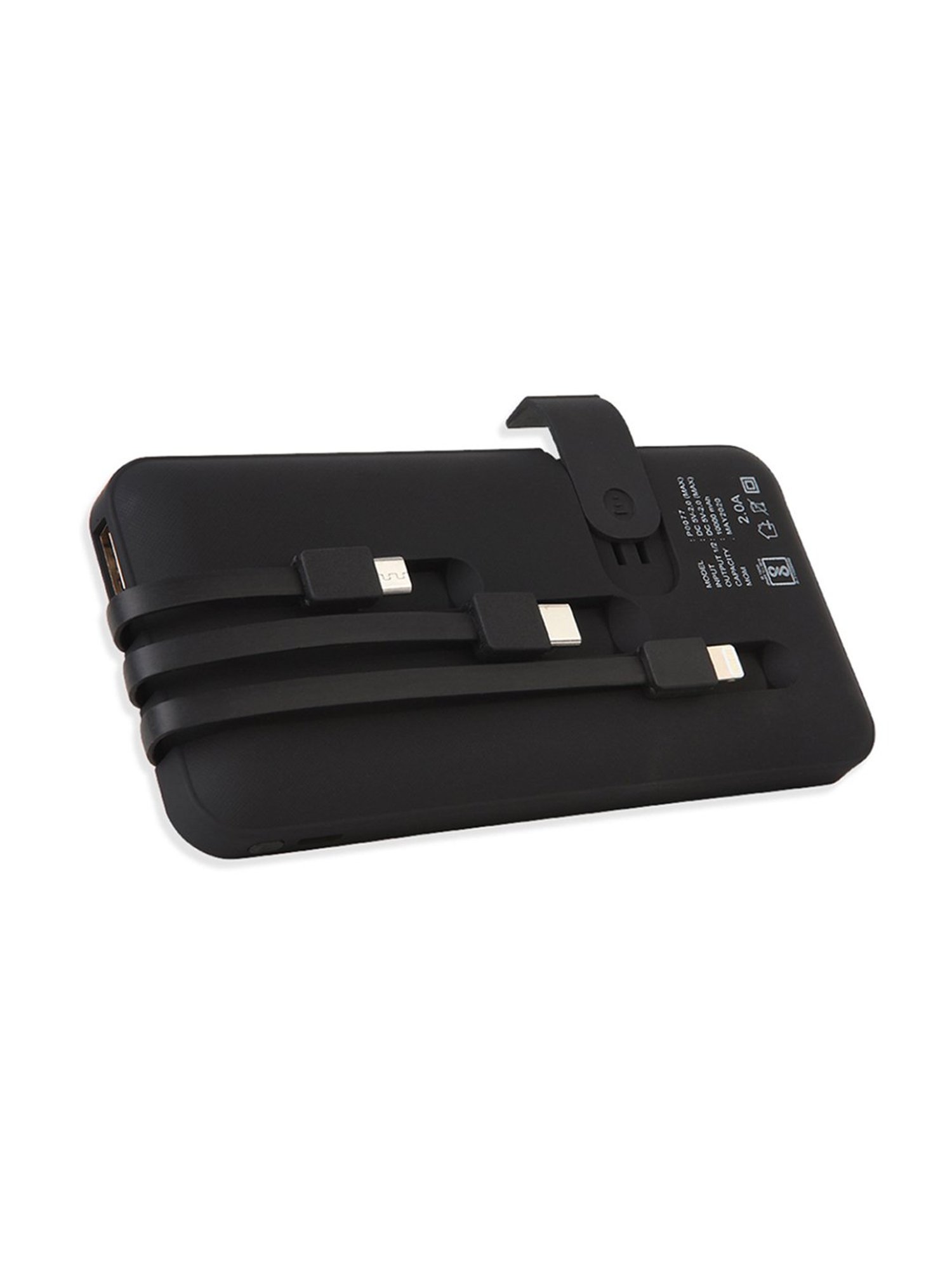EVM Encase P0077 10000 mAh Power Bank with 3 in 1 Cable (Black)