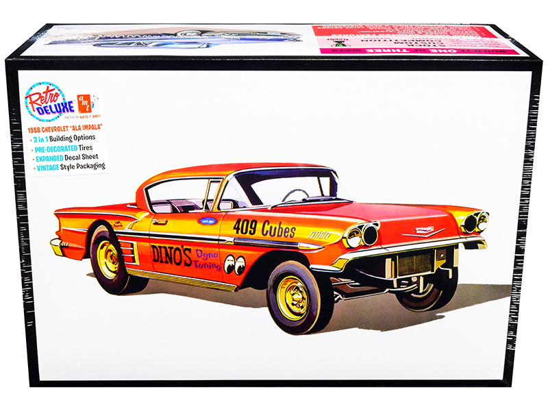 Skill 2 Model Kit 1955 Chevrolet Nomad 3-in-1 Kit "Trophy Series" 1/25 Scale Model by AMT