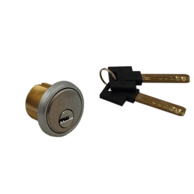 Super Lock, H1924 (Like Mul-T-Lock), Satin Chrome US26D, Rim/Mortise 1-1/8" Cylinder Combo (Interchangeable) Solid Brass Construction, HIGH SECURITY, 006 KEYWAY