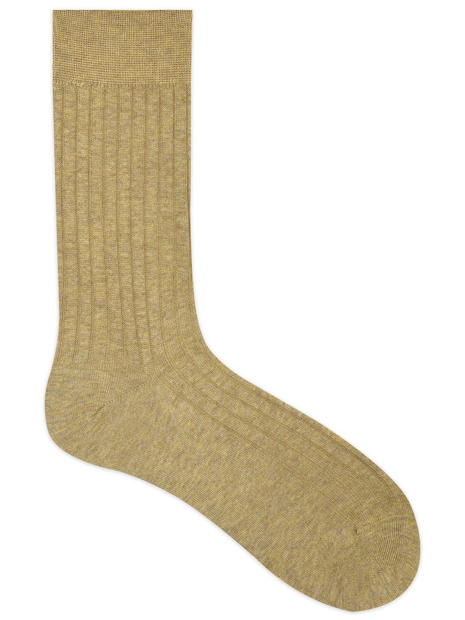 BALENZIA Classic Beige Crew Length Rib Socks