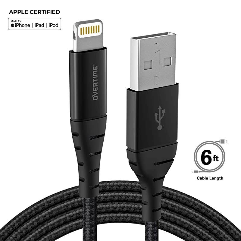 Charger 6ft 4Pack Apple MFi Certified Lightning Cable Braided Nylon HighSpeed Cable for 1111 Pro11 Pro MaxXXSXRXS Max8765SSE AirPodsPro iPad MiniAir Black
