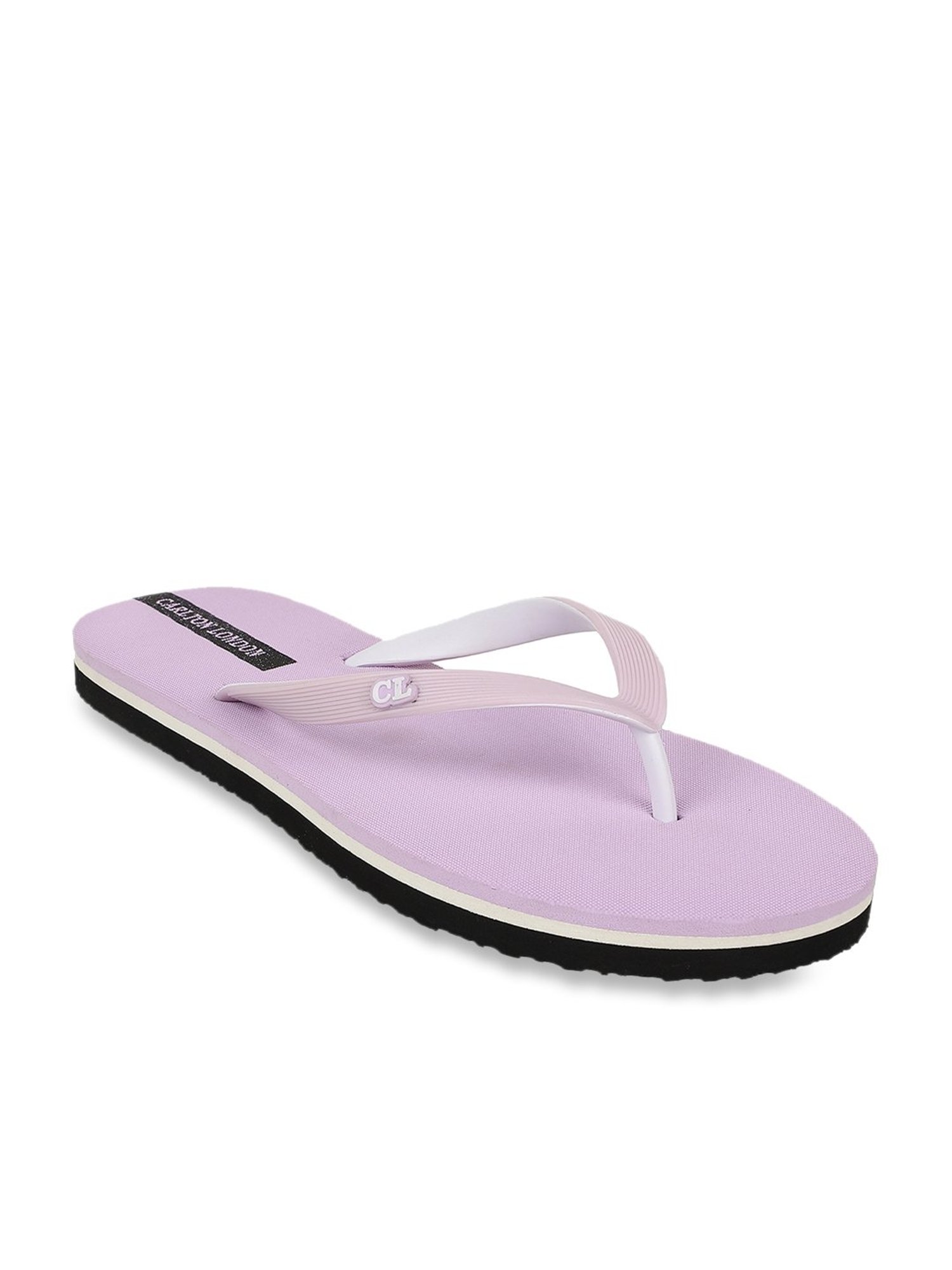 Carlton London Women's Tulip Purple Flip Flops