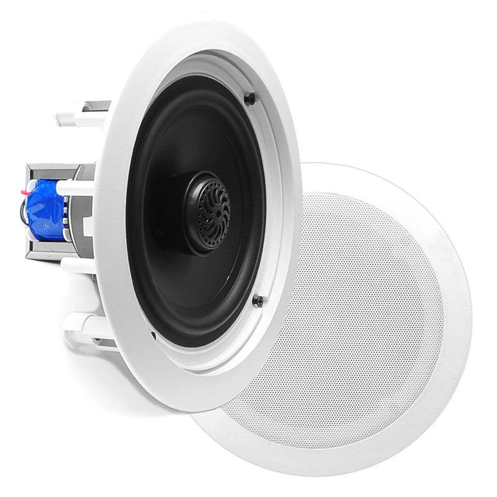 Pyle PDIC60T Home 6.5 Inch 250W 2 Way In Wall In Ceiling Stereo Speaker (8 Pack)