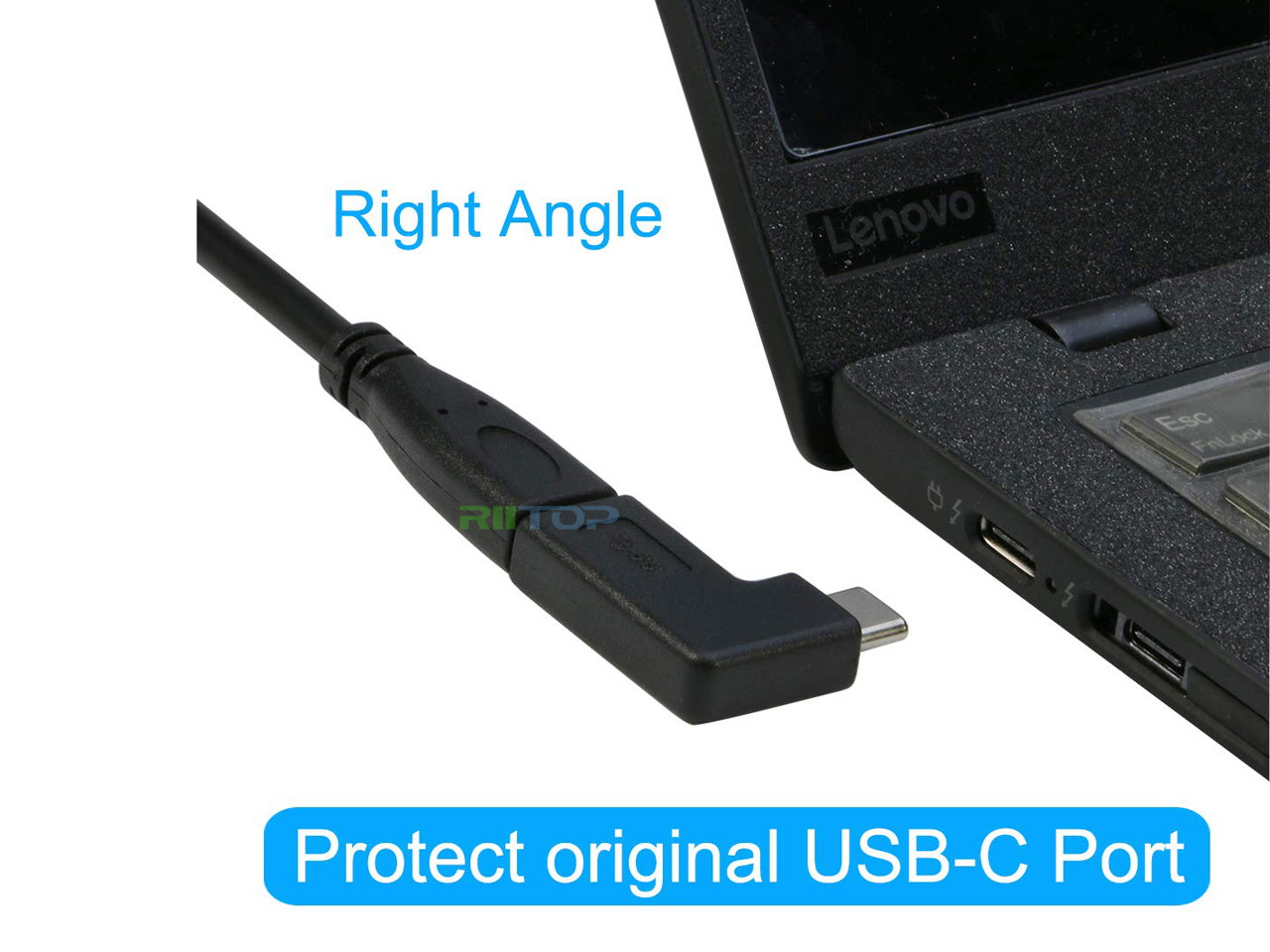 2 Pack USB 3.1 Type C Male to Female Extension Adapter Right&Left Angled 90 Degree for MacBook/Pro,Surface Book 2,Galaxy S10/S9/S9,Oculus Quest Link