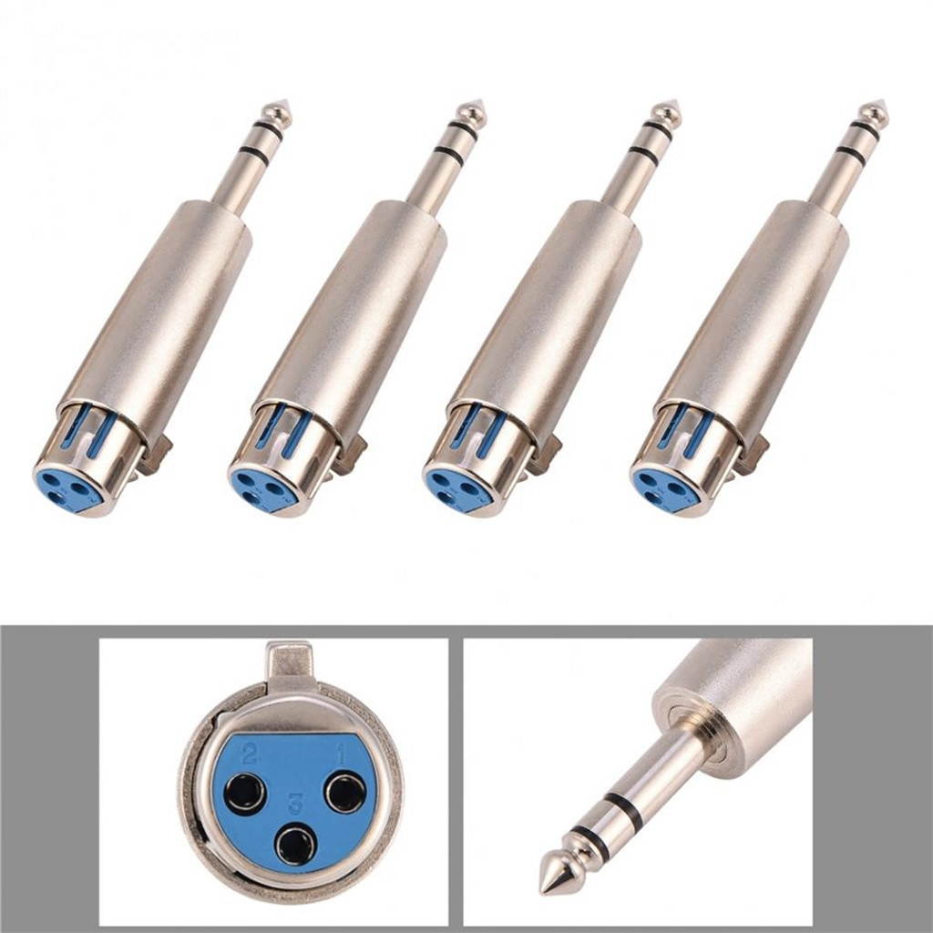 3 Pin XLR Female to 1/4 6.35mm Stereo Male Plug TRS Audio Cable Cord Mic Adapter 2019 New Arrival fashion (1pcs)