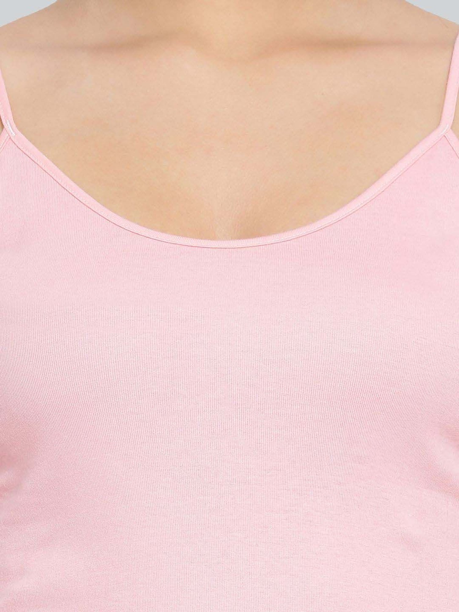 Lyra Pink Cotton Plain Camisole