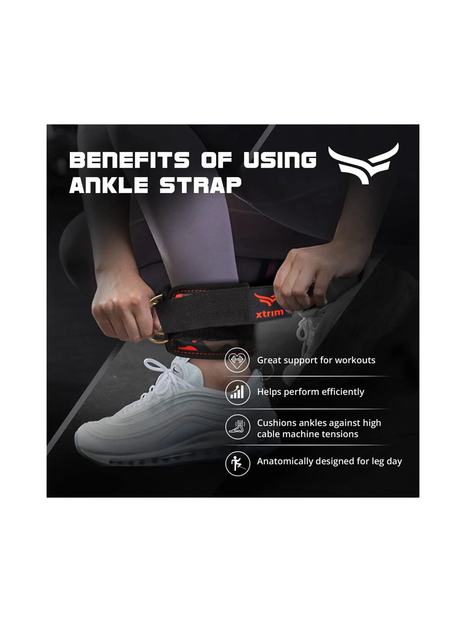 Xtrim Durafit Ankle Strap (Orange)