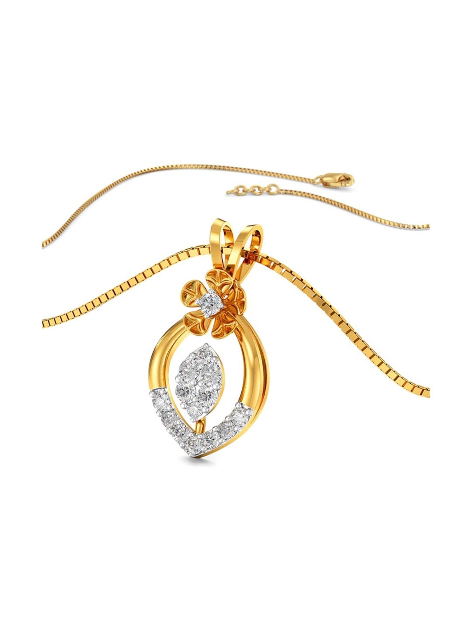 Joyalukkas 18k Gold & Diamond Pendant with Chain