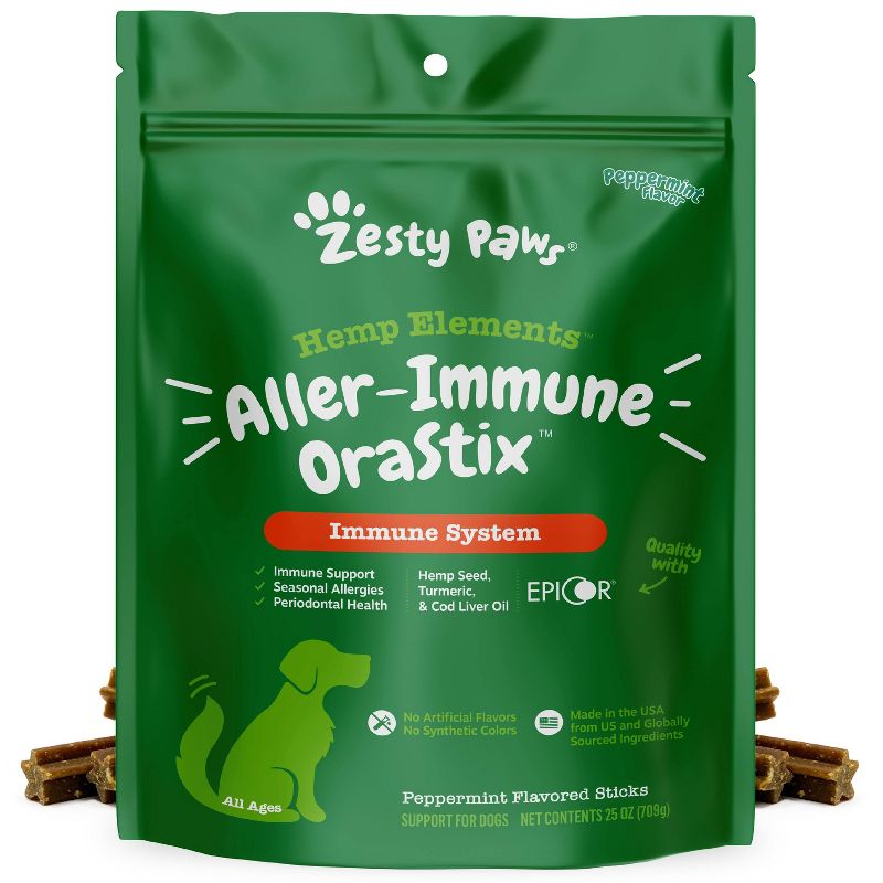 Zesty Paws Hemp Elements Orastix Aller-Immune Original Flavor - 25oz