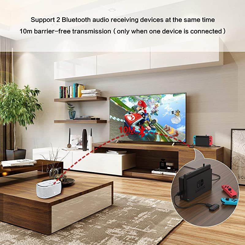 Adapter for Nintendo SwitchLite Audio Transmitter Receiver Wireless Audio Adapter Headphone Speaker Transmitter