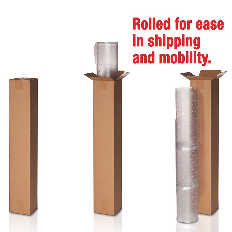 3'x4' Rectangle Solid Floor Mat Clear - Deflecto