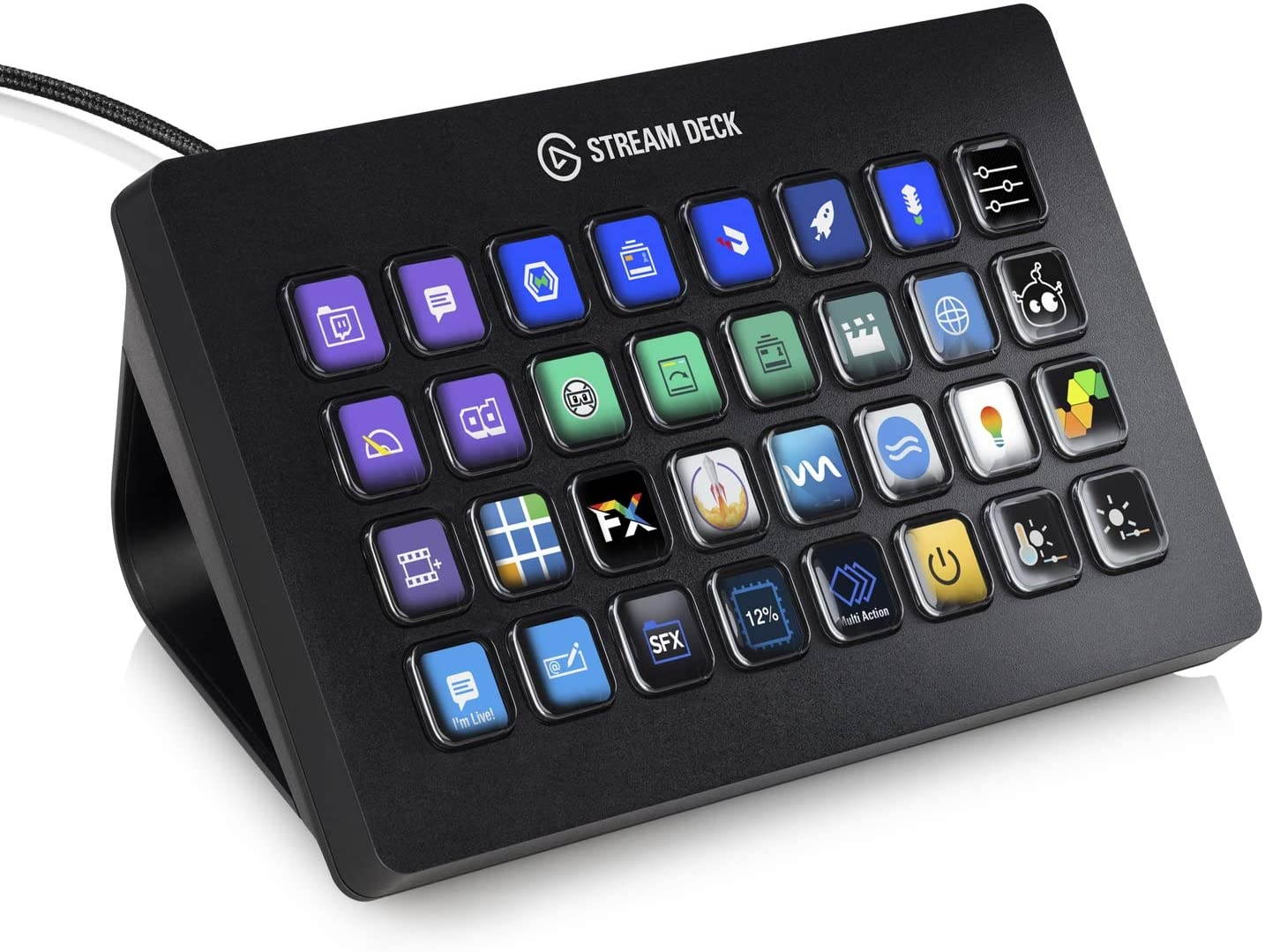 Elgato Stream Deck XL - Advanced Stream Control with 32 customizable LCD keys, for Windows 10 and macOS 10.13 or later