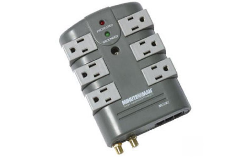 Minuteman MMS Series 6 Outlet Surge Suppressor - Receptacles: 6 - 2160J - Receptacles: 6 - 2160J