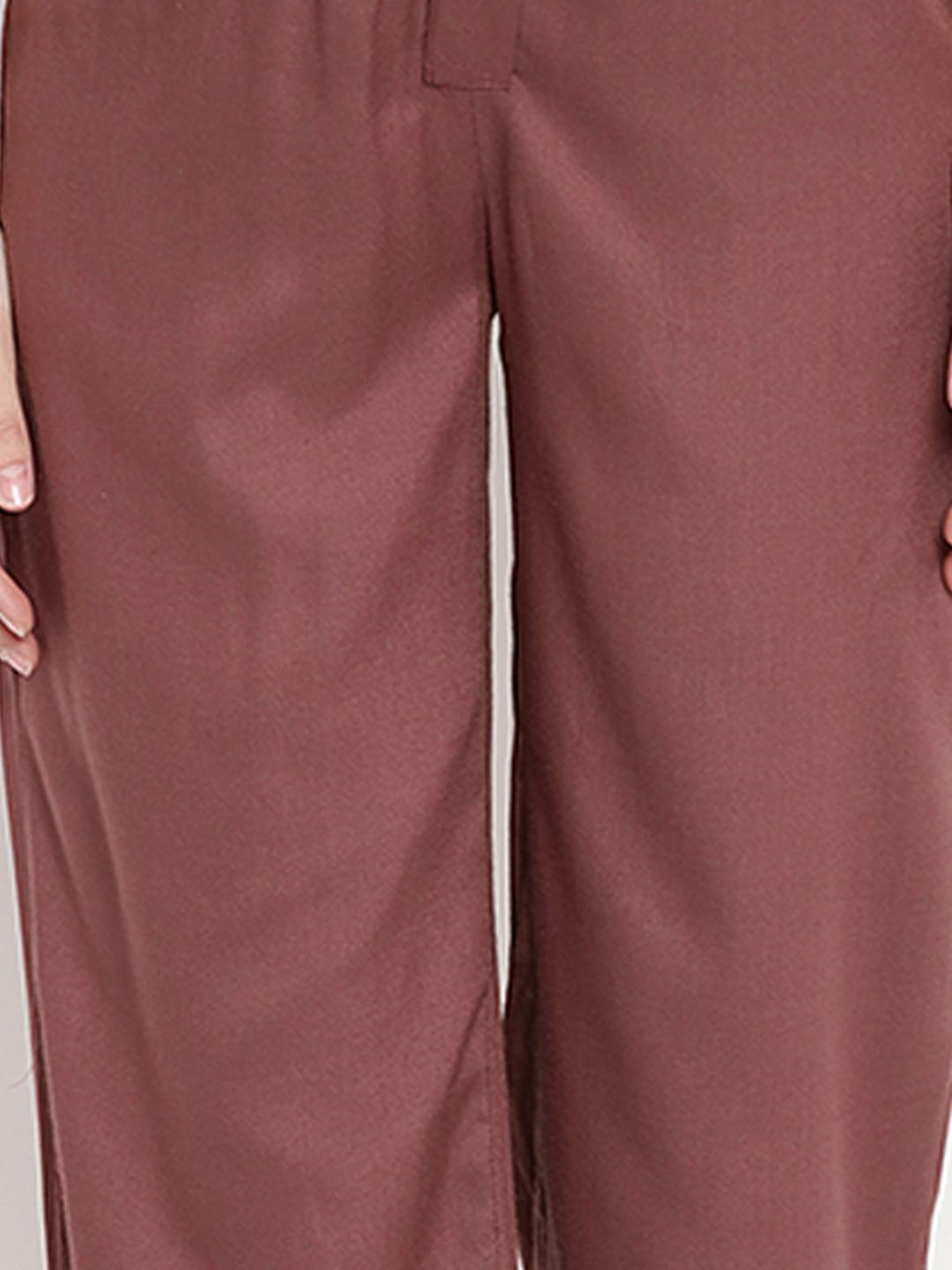 Mine4Nine Brown Maternity Trousers