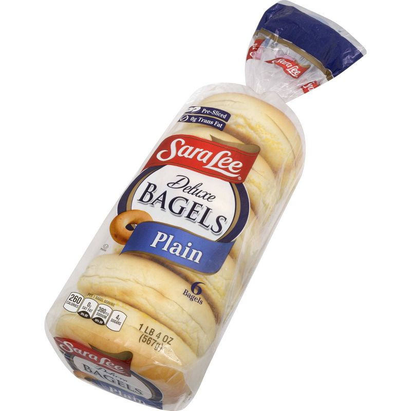 Sara Lee Deluxe Plain Bagels - 20oz