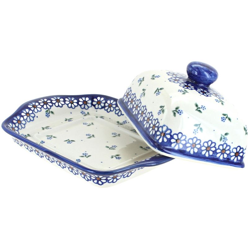 Blue Rose Polish Pottery Jubilee Butter Dish