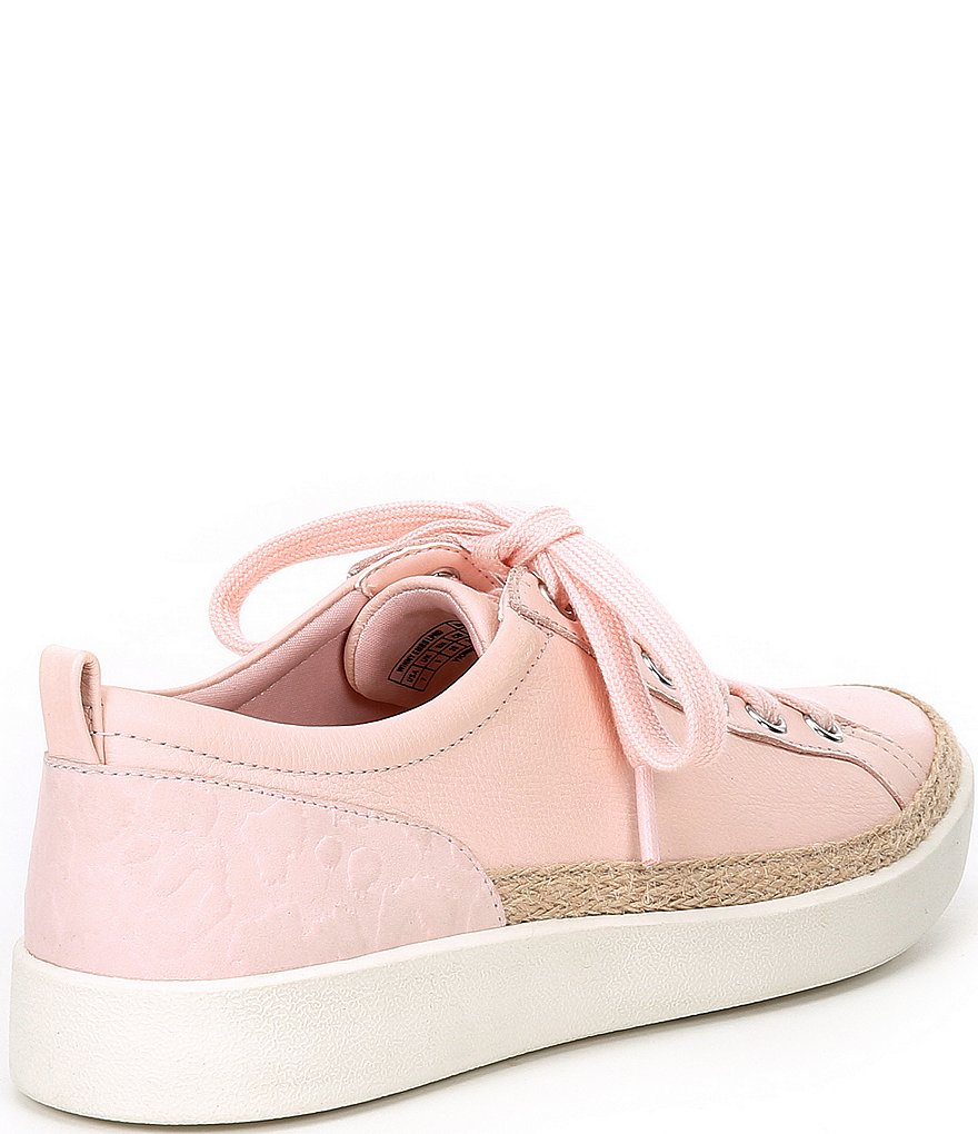 Vionic Winny Embossed Leather Lace-Up Sneakers