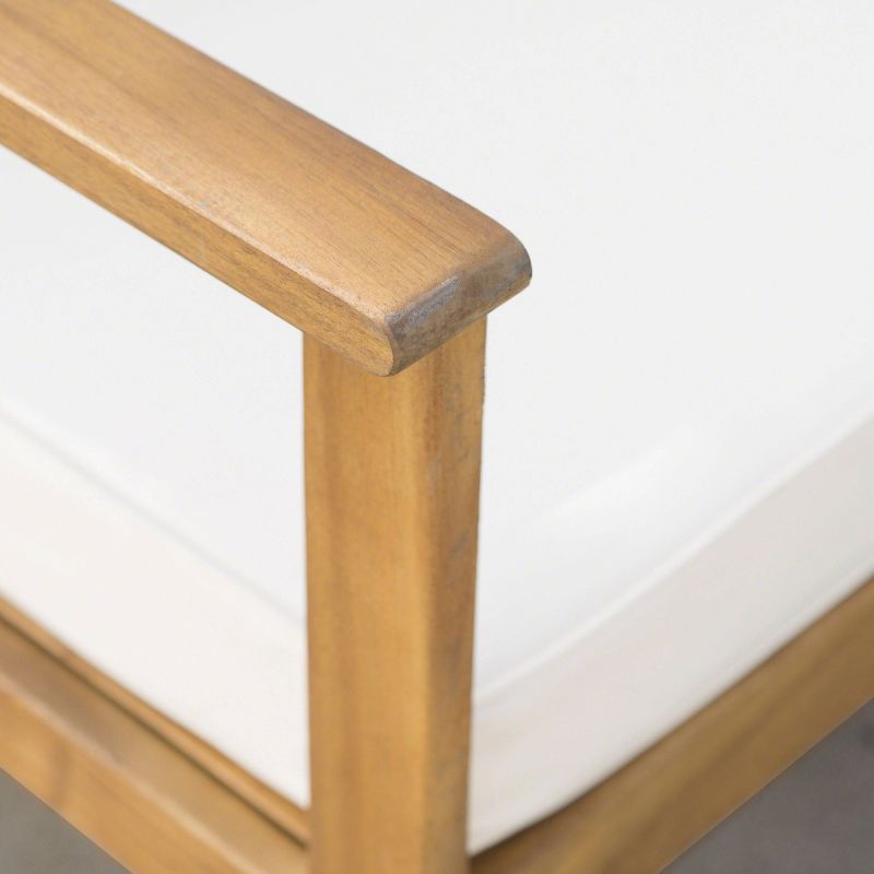 Luciano Acacia Wood Bench - Brown/Cream - Christopher Knight Home