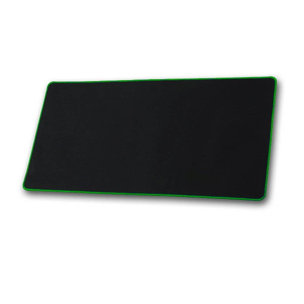 Jansicotek Gaming Mouse Pad Large Size (600x300x2mm) Extended Mouse Mat Water-Resistant Mouse Pads with Non-Slip Rubber Base for Keyboard and MouseEdge, Black+ Green Edge