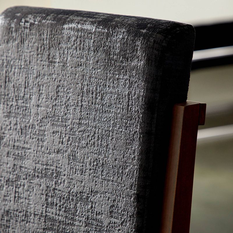 Velvet and Wood Dining Arm Chair Black - Venus Williams Collection