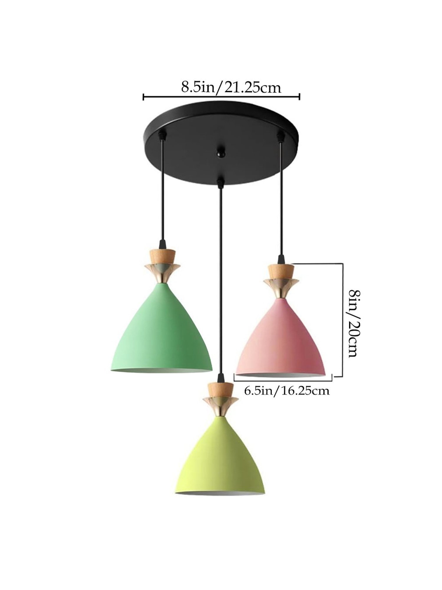 Homesake Multicolour Metal Pendant Lamp Shade