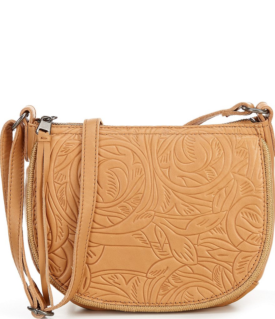 The Sak Gen Leather Antique Brass Hardware Shoulder Saddle Bag