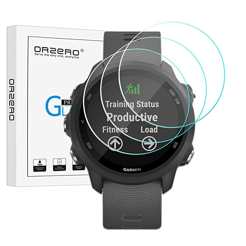 3 Pack  Tempered Glass Screen Protector Compatible for Garmin Forerunner 245 Garmin Forerunner 245 9 Hardness HD Lifetime Replacement