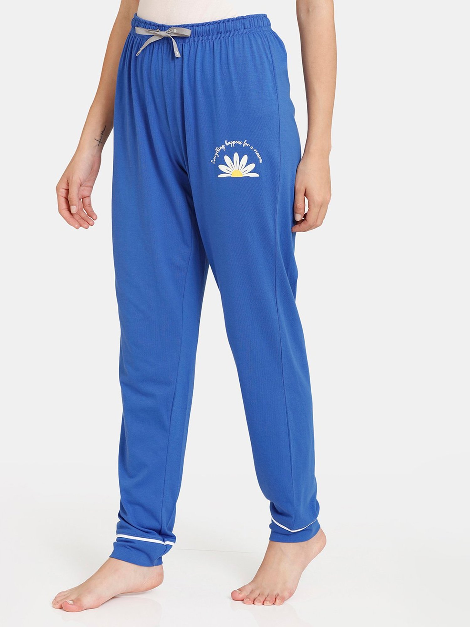 Rosaline by Zivame Blue Printed Pyjamas