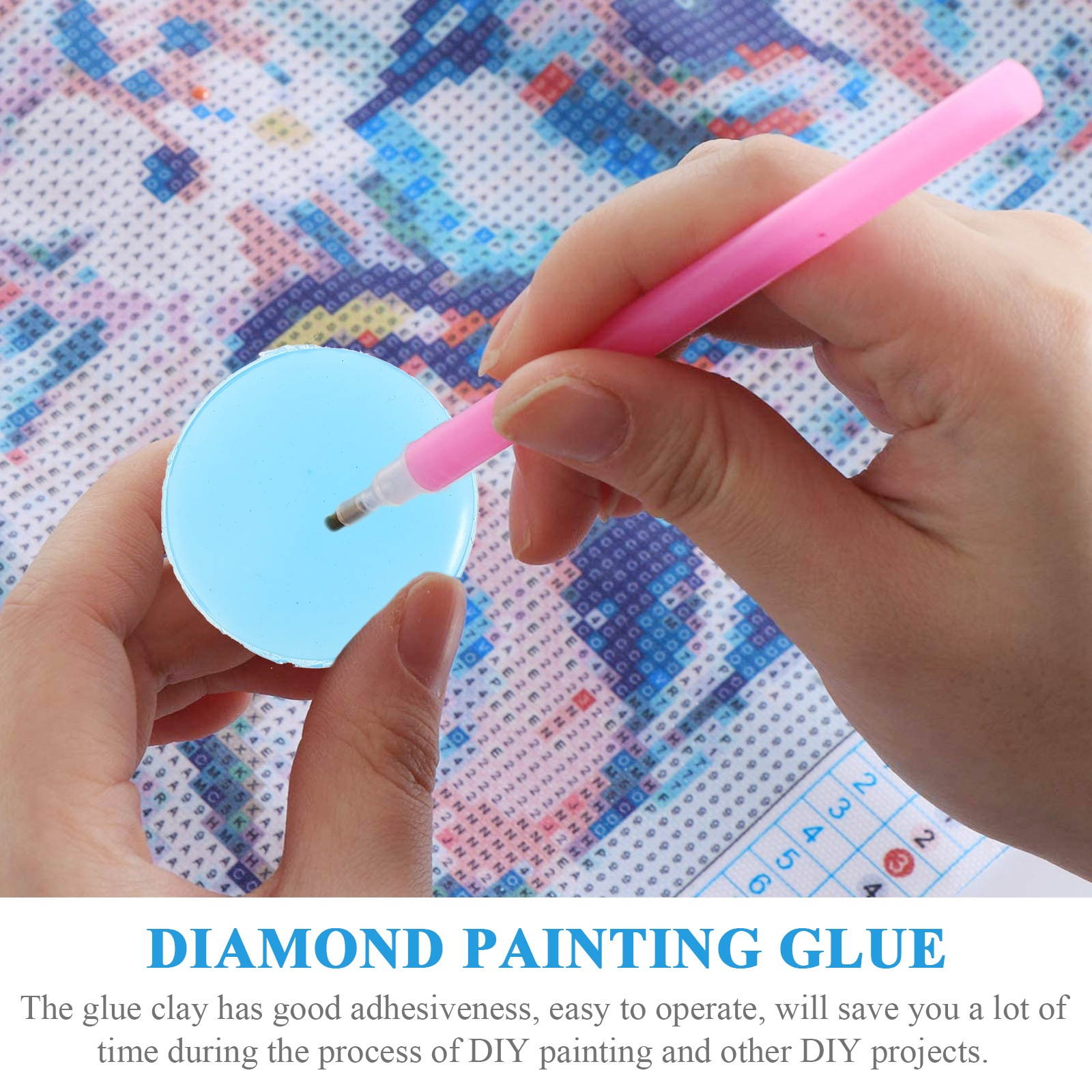 1 Set DIY Painting Glue Clay Diamond Painting Clay Embroidery Cross-Stitch Tools