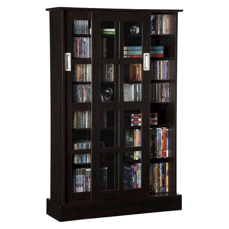 Windowpane Cabinet Media Storage Espresso 49" - Atlantic
