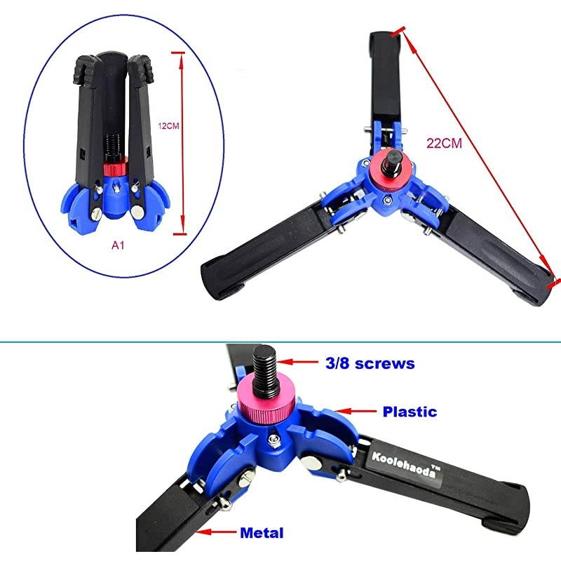 66-inch Aluminum Monopod with Folding Three Feet Support Stand, for All Canon Sony, Nikon.Max. Load 12kg/26lbs (KQ-333A+A1 Base)