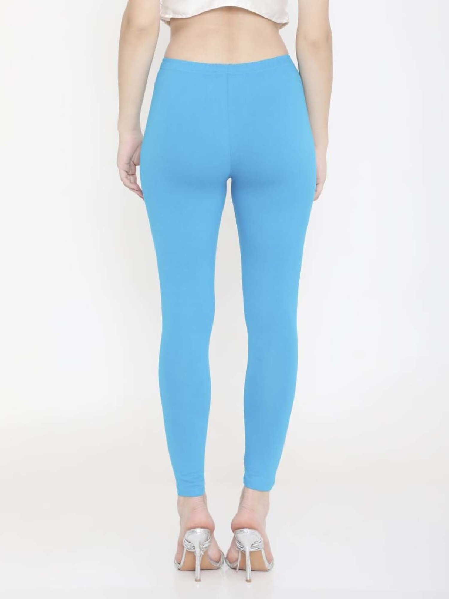 FEELINGS Blue Plain Leggings