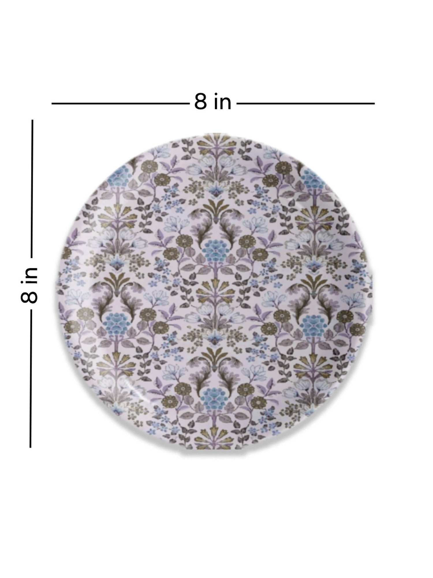 Nestroots Ethnic Floral Multicolor Porcelain Wall Plate