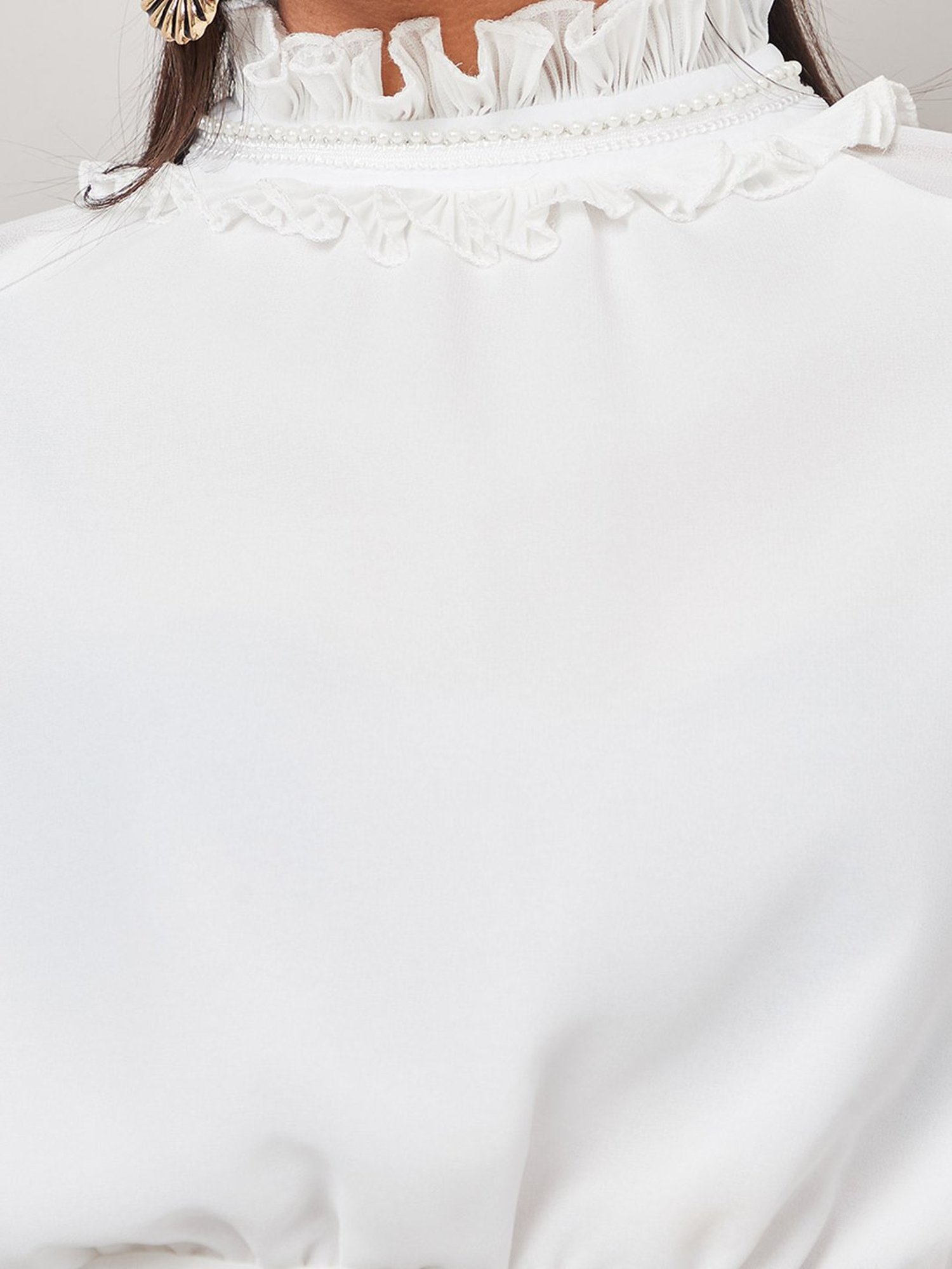 Styli White Regular Fit Top