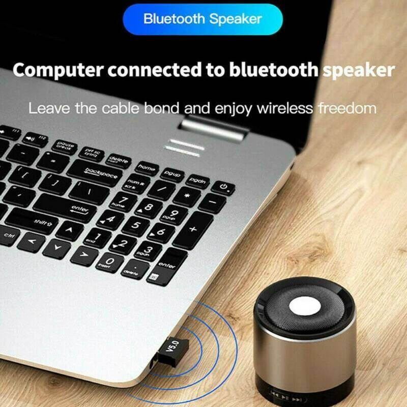 USB Bluetooth 5.0 Adapter for PC Win10/8.1/8/7/XP/Vista, Bluetooth Dongle Receiver/Transmitter for Desktop, Laptop, Computers, Printer