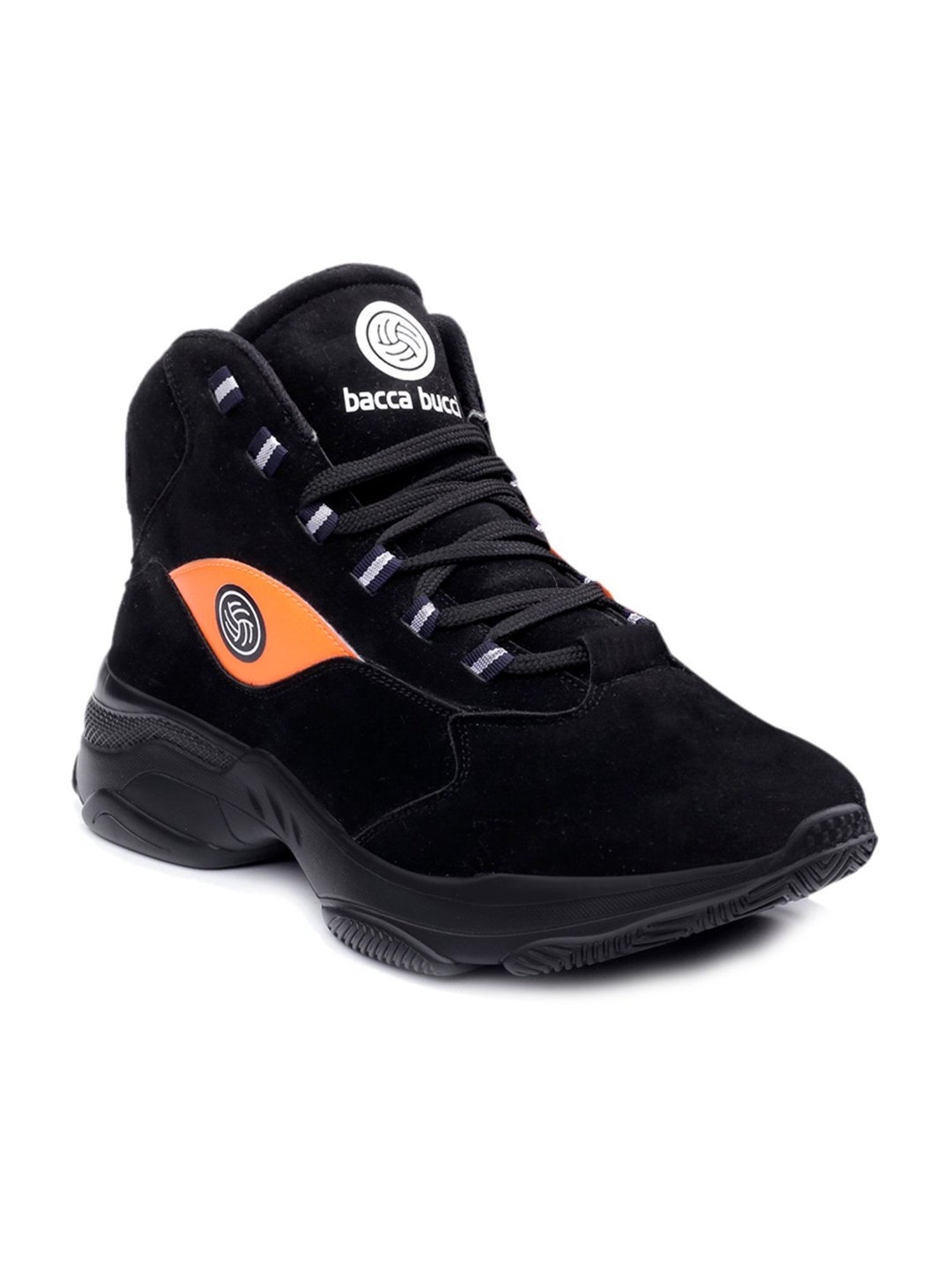 Bacca Bucci Men's Korean 4 Black Ankle High Sneakers