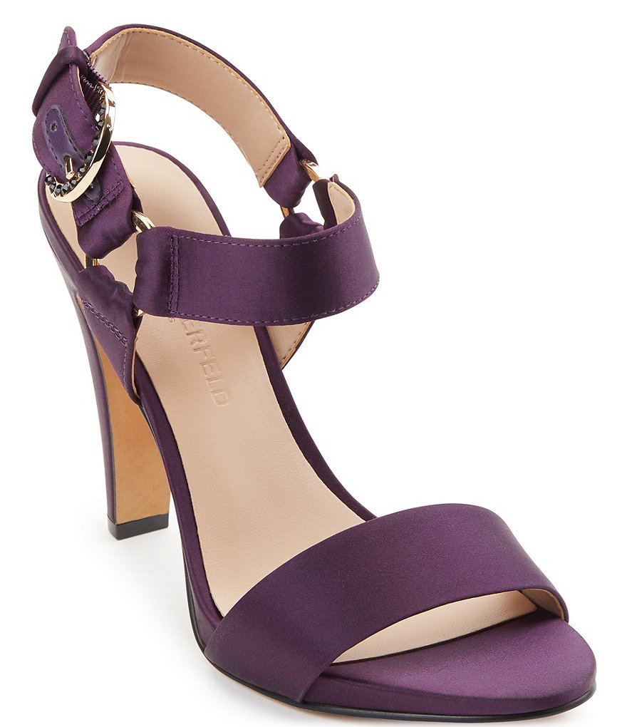 KARL LAGERFELD PARIS Cieone Jeweled Buckle Dress Sandals