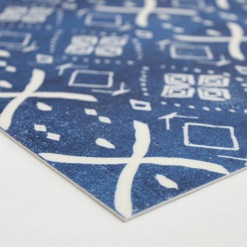 Tempaper 3'2" x 4'8" Mudcloth Indoor/Outdoor Vinyl Floor Rug