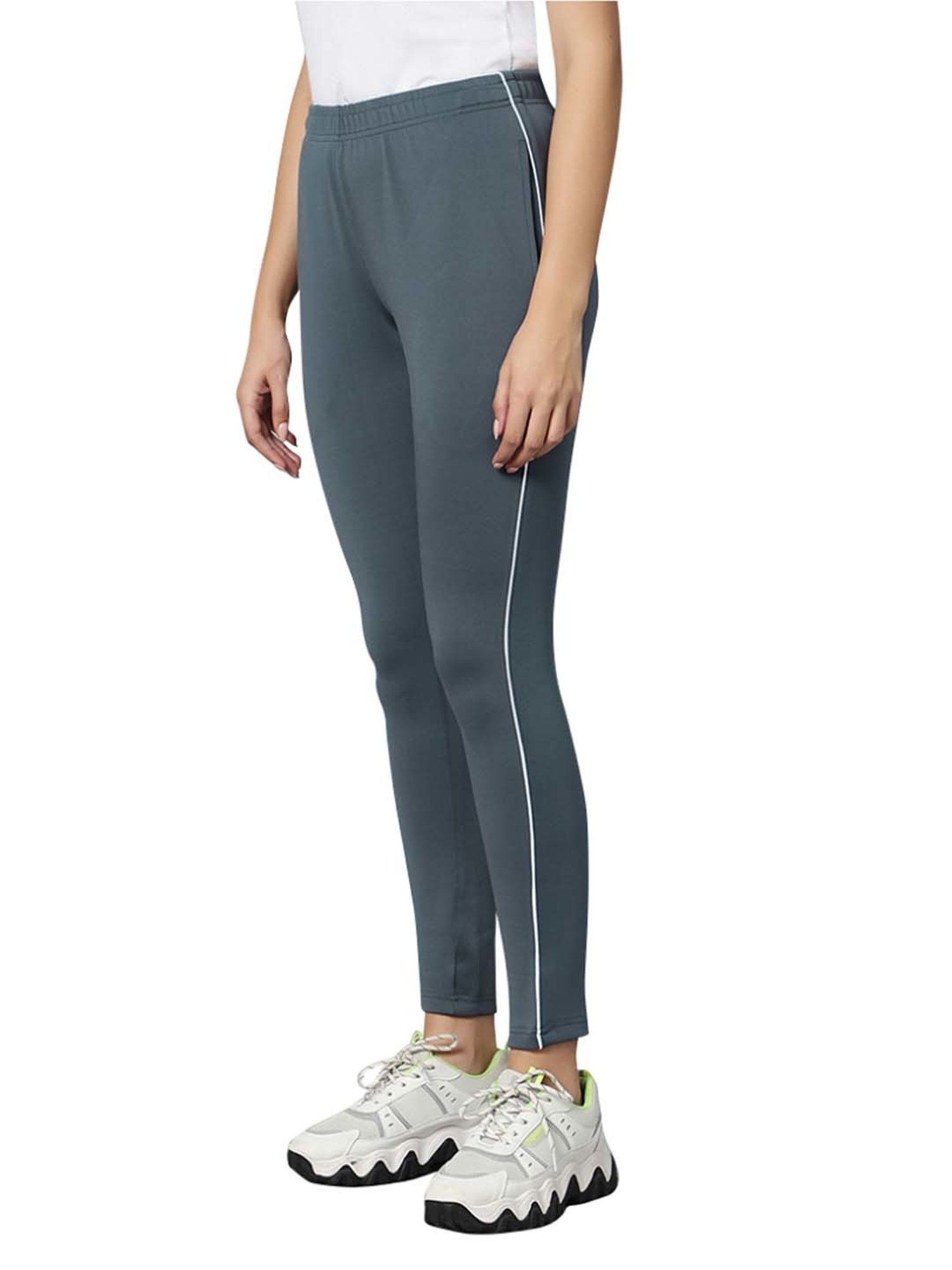 Omtex Grey Mid Rise Sports Track Pants