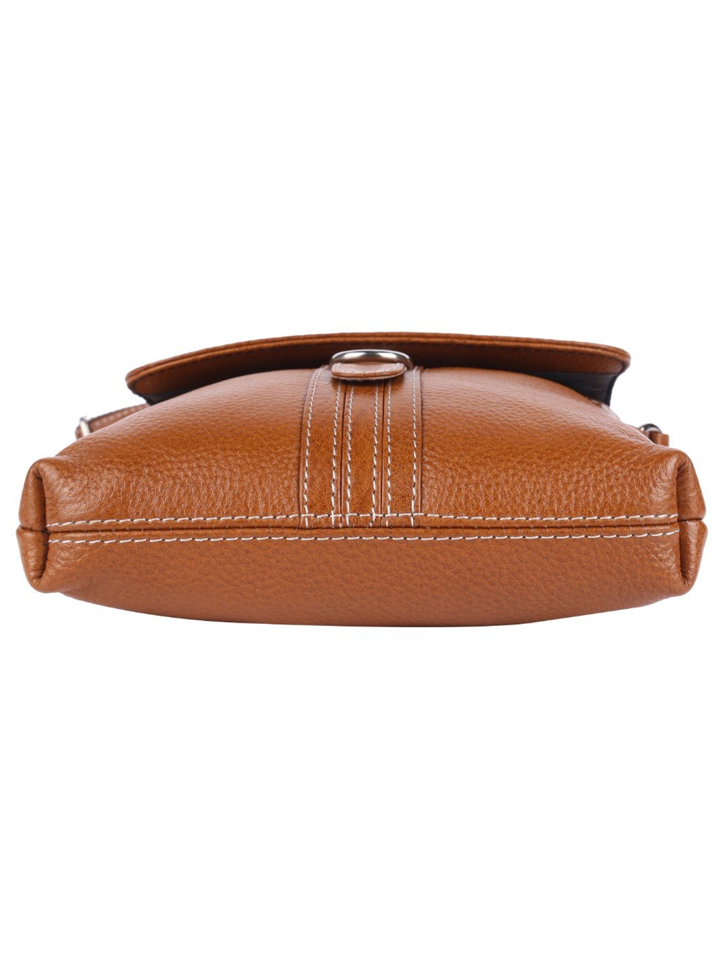 HiLEDER Pure Genuine Leather Messenger Shoulder Sling Cross Body Office Bag for Men and Women, Tan